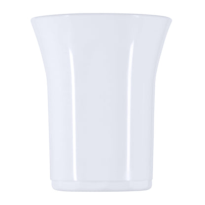 10 x White Plastic Reusable Shot Glasses 25ml