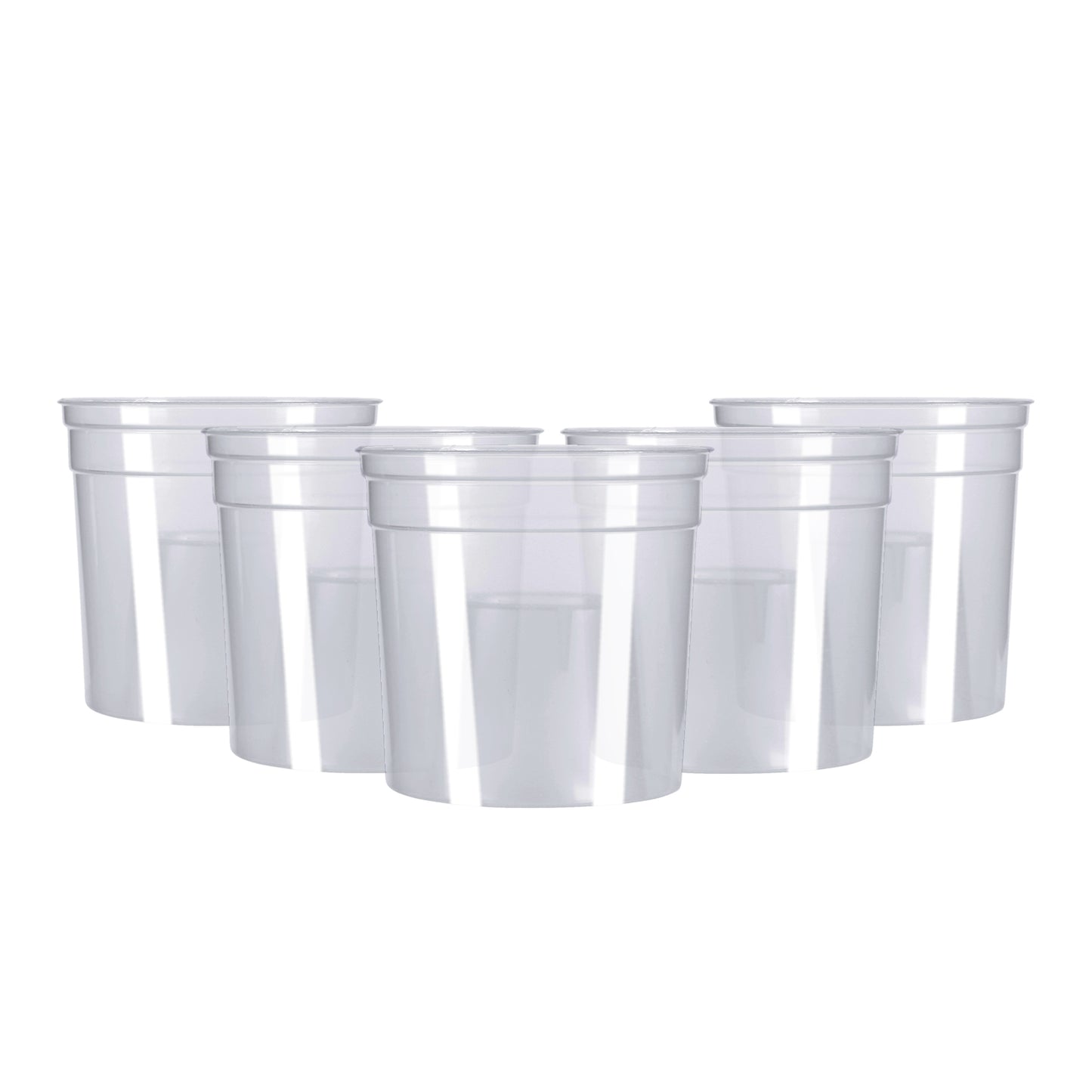 50 x Clear Plastic Reusable Bomb Shot Glasses 25ml