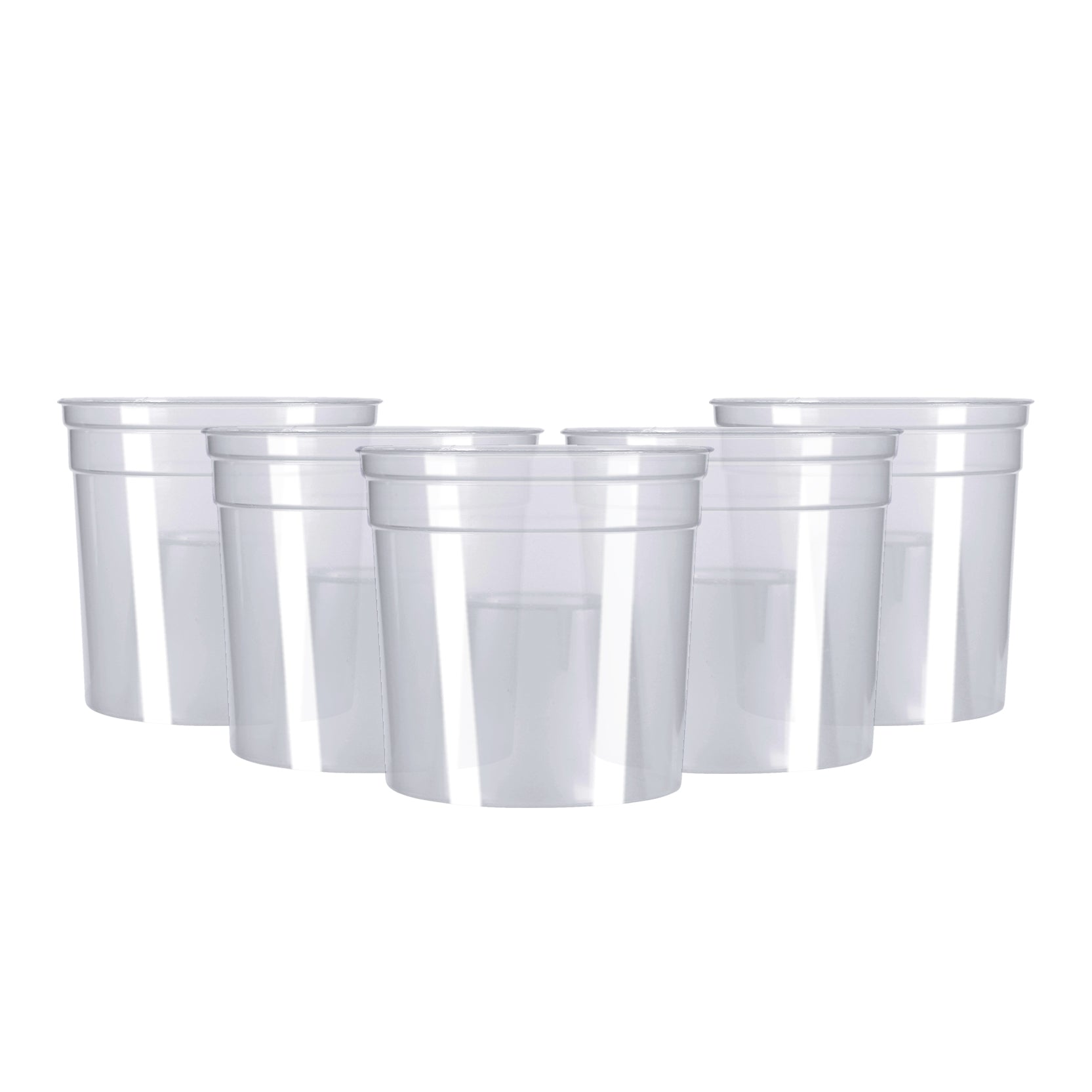 50 x Clear Plastic Reusable Bomb Shot Glasses 25ml