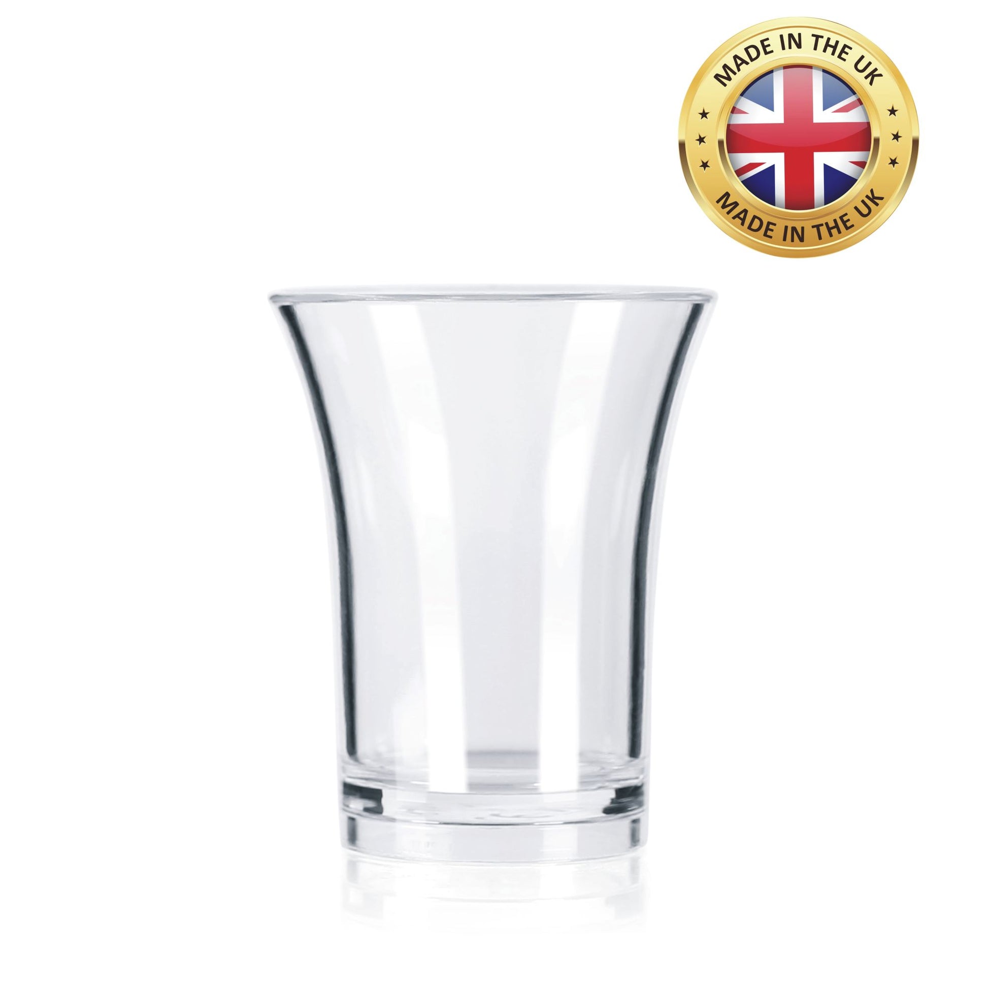 100 x Clear Plastic Reusable Shot Glasses 25ml