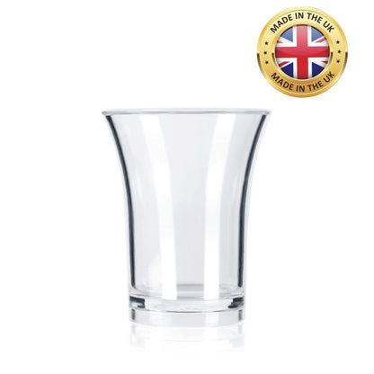 25 x Clear Plastic Reusable Shot Glasses 25ml