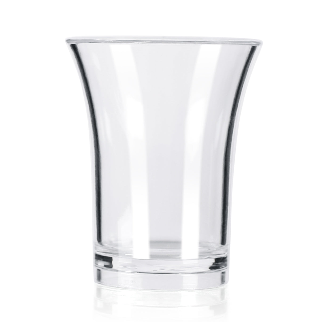 100 x Clear Plastic Reusable Shot Glasses 25ml