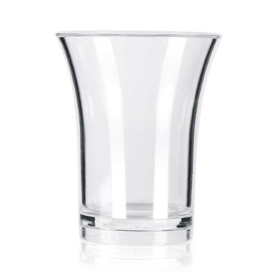 100 x Clear Plastic Reusable Shot Glasses 25ml