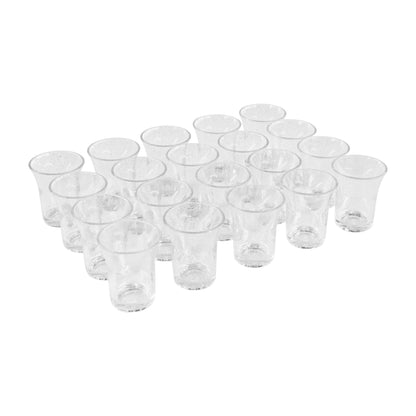 80 x Party Pack Glasses Gold & Silver Glitter (40 Disposable flutes 40 Shot Glasses)